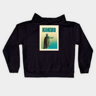 King Kamehameha showing Kokua Kids Hoodie